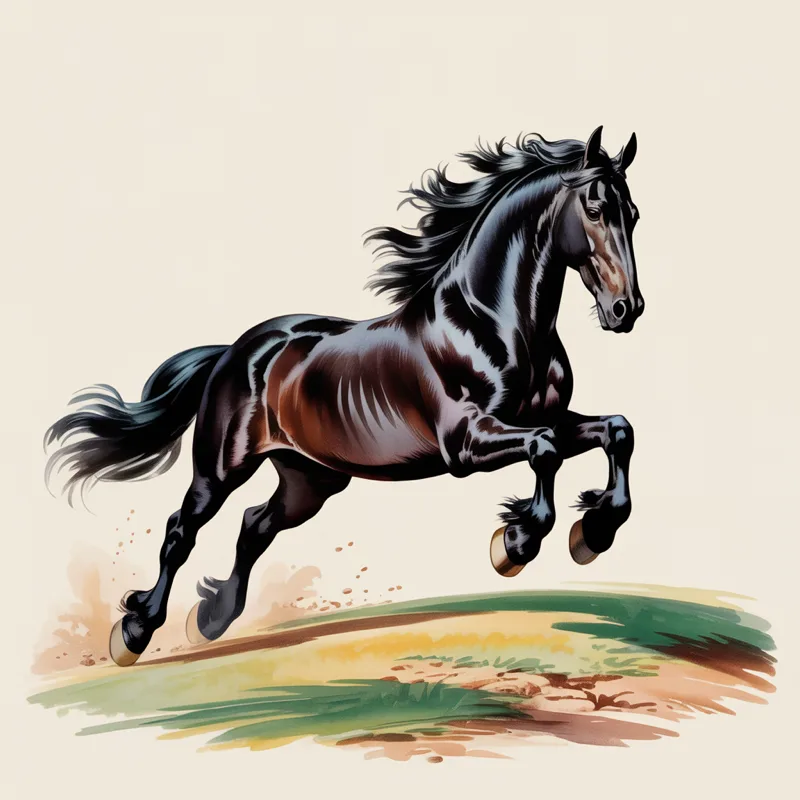 Example horse t-shirt design made with SizzlePop AI