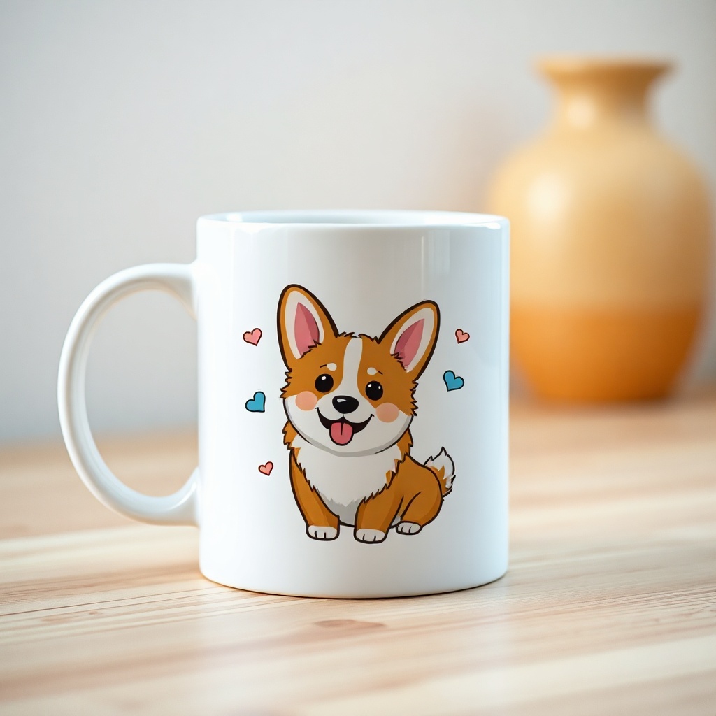 Corgi mug — AI merch design