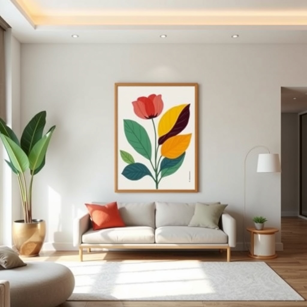 Botanical wall art — AI merch design