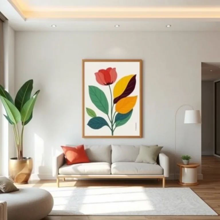 AI design printed on wall art
