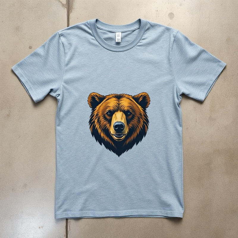 Grizzly tee — AI merch design