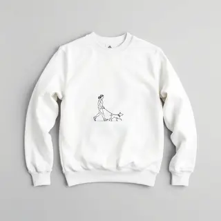 Dog Walk Line Art sweatshirt