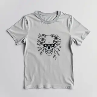 Blackwork Floral tee