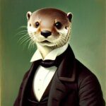 a gentleman otter in a 19th century portrait