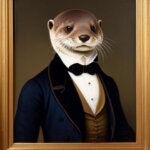 a gentleman otter in a 19th century portrait