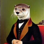 a gentleman otter in a 19th century portrait