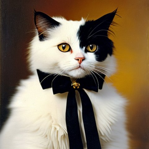 a gentleman ragdoll cat in a 19th century portrait