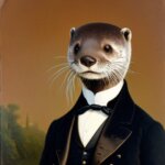 a gentleman otter in a 19th century portrait