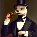 a gentleman otter in a 19th century portrait