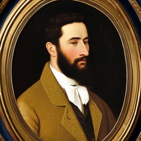 a gentleman in a 19th century portrait