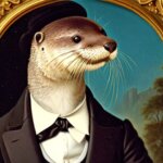 a gentleman otter in a 19th century portrait