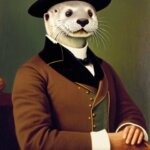 a gentleman otter in a 19th century portrait