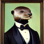 a gentleman otter in a 19th century portrait