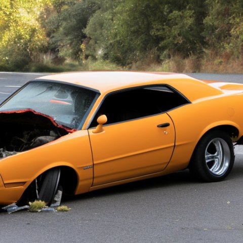 Muscle car crash