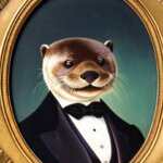 a gentleman otter in a 19th century portrait