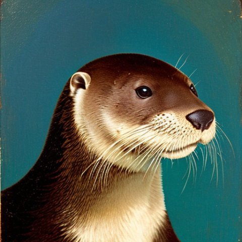 a gentleman otter in a 19th century portrait