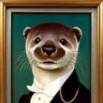 a gentleman otter in a 19th century portrait