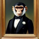 a gentleman monkey in a 19th century portrait