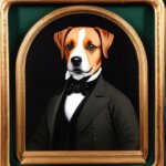 a gentleman dog in a 19th century portrait