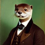 a gentleman otter in a 19th century portrait