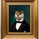 a gentleman otter in a 19th century portrait