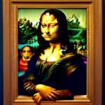 mona lisa with a monkey face