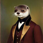 a gentleman otter in a 19th century portrait