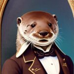 a gentleman otter in a 19th century portrait