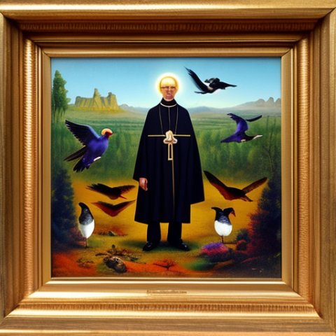 Surrealism, Lutheran priest and thousends of birds