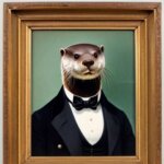 a gentleman otter in a 19th century portrait