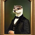 a gentleman otter in a 19th century portrait