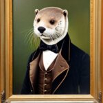 a gentleman otter in a 19th century portrait