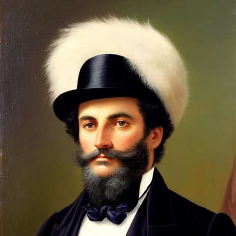 a gentleman cat in a 19th century portrait