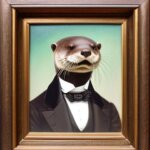 a gentleman otter in a 19th century portrait