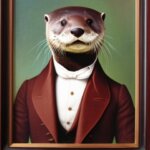 a gentleman otter in a 19th century portrait