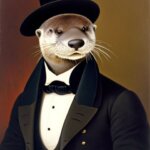 a gentleman otter in a 19th century portrait