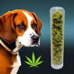 a dog smooking weed