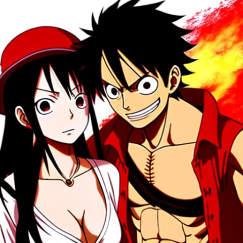 monkey D luffy with sharingan