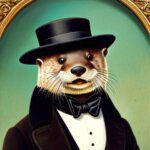 a gentleman otter in a 19th century portrait