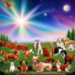 lots of dogs in heaven