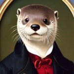 a gentleman otter in a 19th century portrait