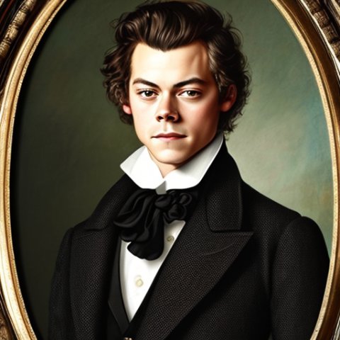 a gentleman harry styles in a 19th century portrait