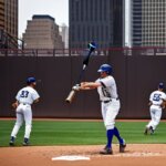 Surrealism, horses plays baseball in Manhattan