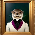 a gentleman otter in a 19th century portrait