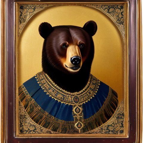 a gentleman bear from 19th century portrait