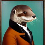 a gentleman otter in a 19th century portrait