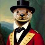 a gentleman otter in a 19th century portrait