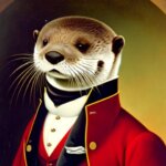 a gentleman otter in a 19th century portrait