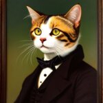 a gentleman cat in a 19th century portrait