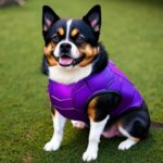 a dog in a thanos costume